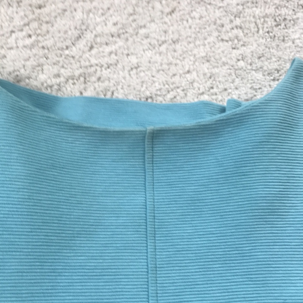 Boden Aurelia Ottoman Ribbed Textured Sheath Dress US 8L Blue - Picture 13 of 13
